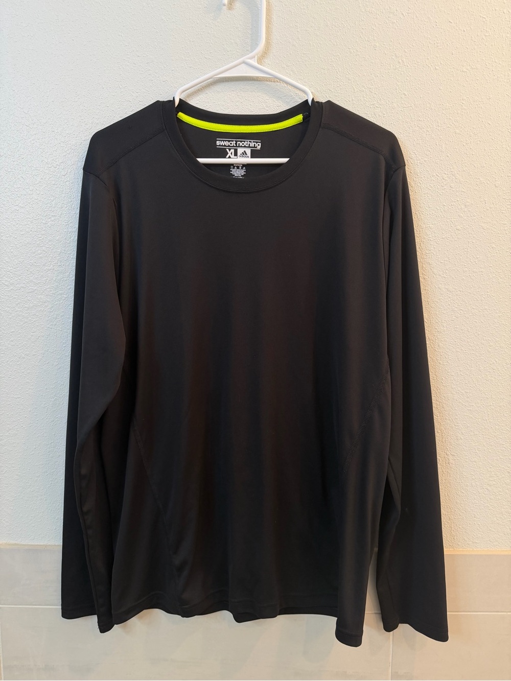 Adidas Black Long-Sleeve Athletic Tee - Size XL - Sweat Nothing
